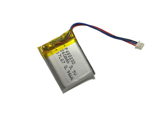 3.7V 260 এমএএইচ ব্যাটারি, পোর্টেবল ফ্যানের জন্য 10 সি হাই রেট ডিসচার্জ লিপো ব্যাটারি